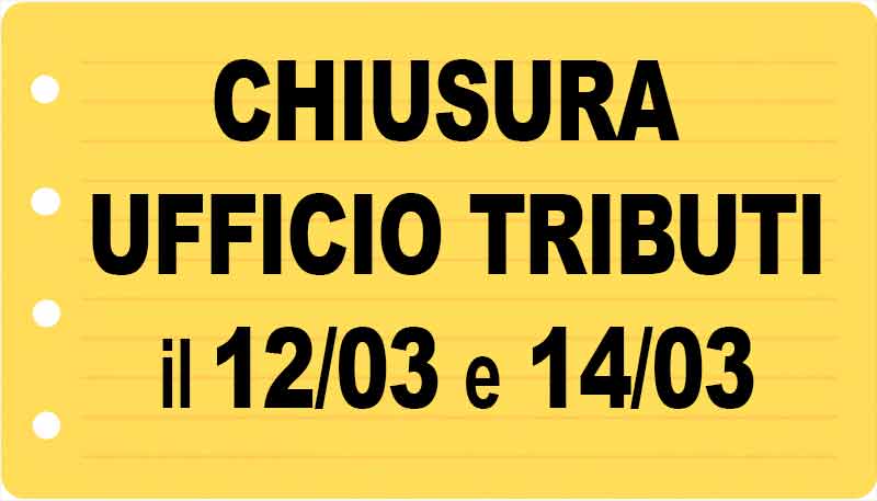 Chiusura ufficio tributi